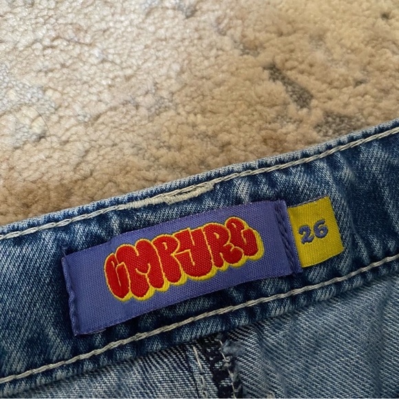 Empyre Vintage Look Cargo Jeans Pants Wide Leg Pockets Medium Wash: 26 - Picture 7 of 13